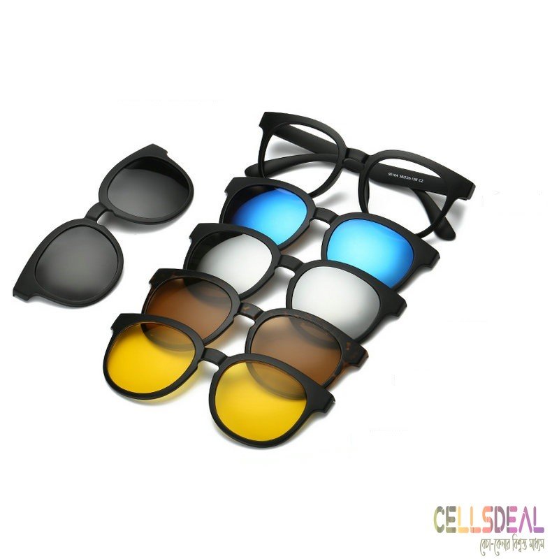 5 in 1 Quick Change Magnet Sun glasses