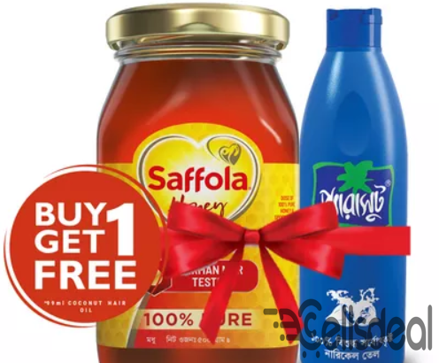 Saffola Honey (Free Parachute Coconut Oil 99 ml)