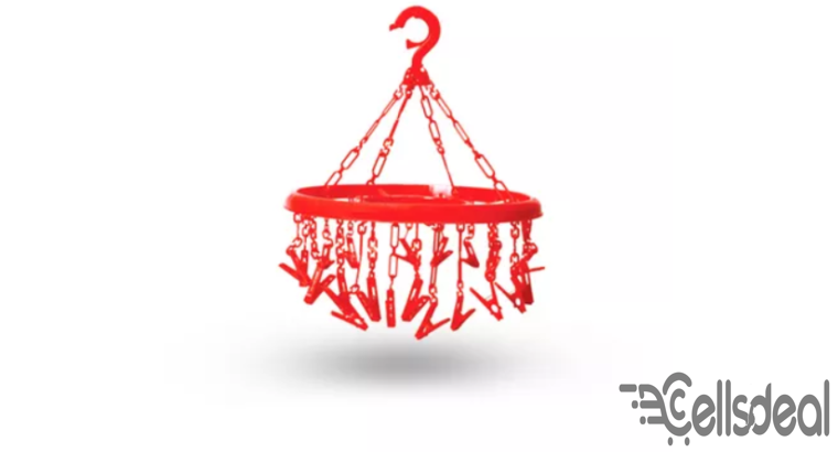 Npoly Round Cloth Hanger (Red) – each