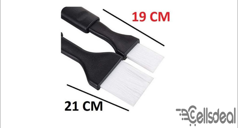 2 Pcs Black বার্বিকিউ গ্রিল Silicone Bristles