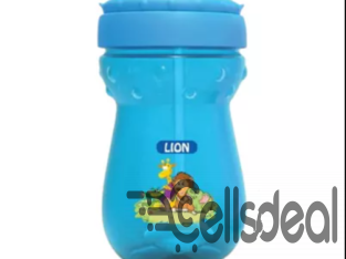 Lion Straw Weight Drinking Cup (Blue) – each