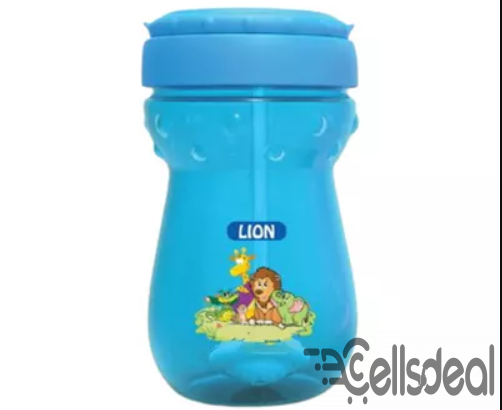 Lion Straw Weight Drinking Cup (Blue) – each