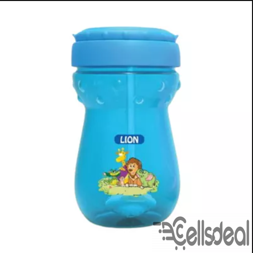 Lion Straw Weight Drinking Cup (Blue) – each