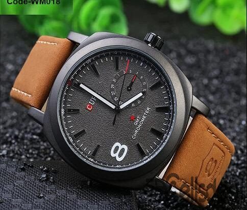 Black Analog Watch For Men