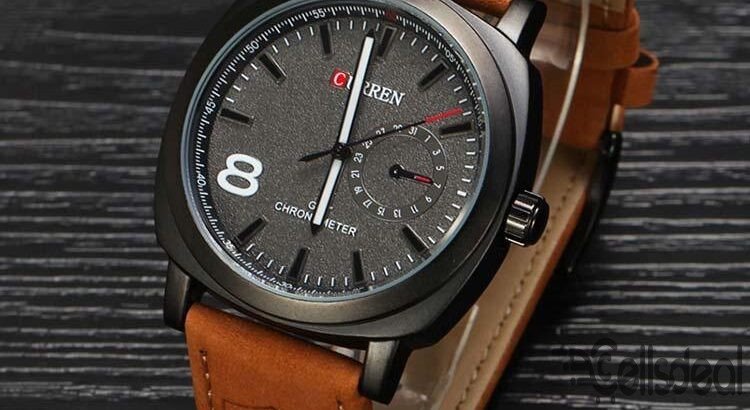 Black Analog Watch For Men