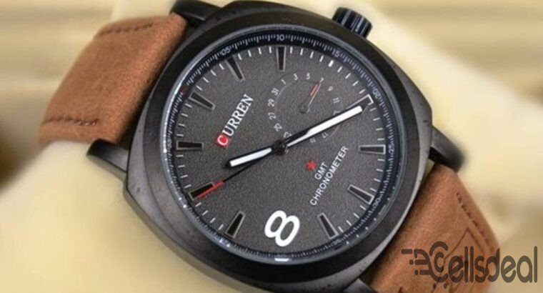 Black Analog Watch For Men