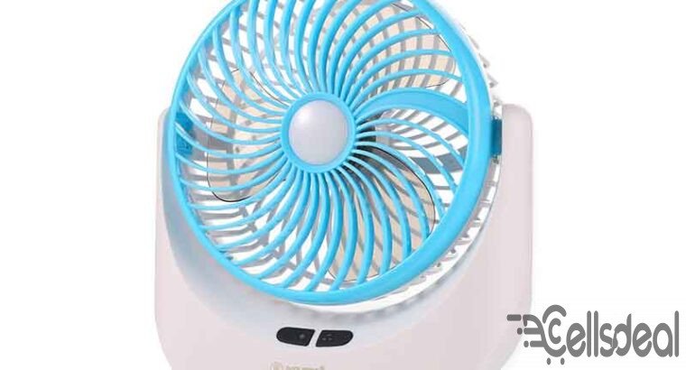 Lithium Rechargeable Mini Table Fan With LED Light