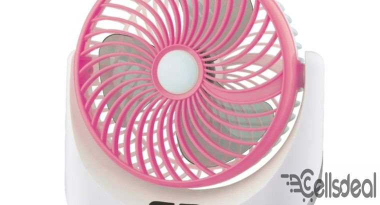 Lithium Rechargeable Mini Table Fan With LED Light