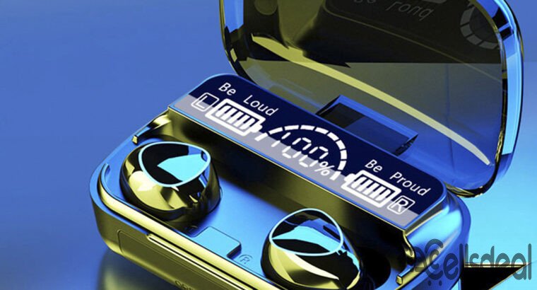 M10 TWS Earphone 9D Stereo LED Digital Display