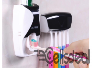 Automatic Toothpaste Dispenser with Toothbrush Hol