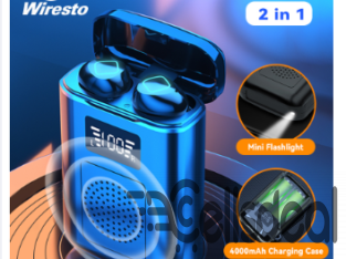 Wiresto M6 TWS Earphone Wireless Speaker 2 in 1 Bl