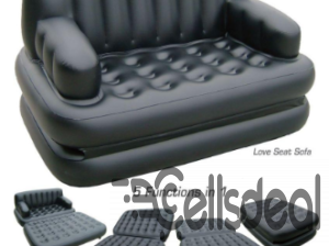 5 in 1 Inflatable Double Air Bed cum Sofa