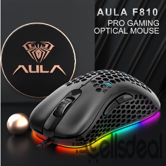 ULA F810 RGB Backlit Mouse 7 Buttons 6400 DPI Holl