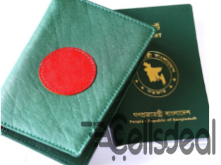 Leather Passport Cover With Multi Pocket Green and