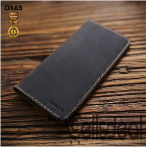 ORAS Premium Crazy Horse Leather Long Zipper Walle