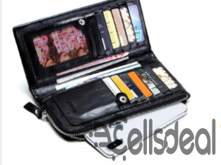 ORAS Premium Leather Long Zipper Wallet for Men