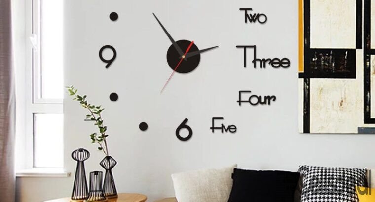 Auto DIY Acrylic Wall Clock for Living Room