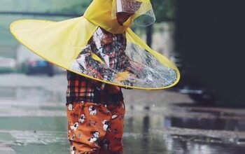 Auto DraChildren Cute Duck Rain Coat UFO Umbrellft