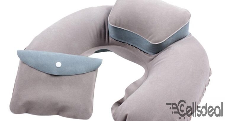 Double Part 4 in 1 Inflatable Travelling Pillow