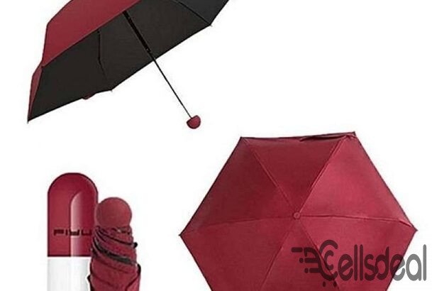 Mini Folding Umbrella With Cute Capsule Case