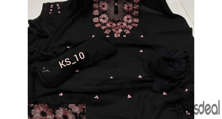 Exclusive Three Piece Georgette/Jorjet Embroidery