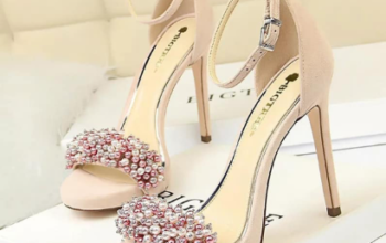 Bigtree Stone Work Rose Pink High Pencil Heel-For