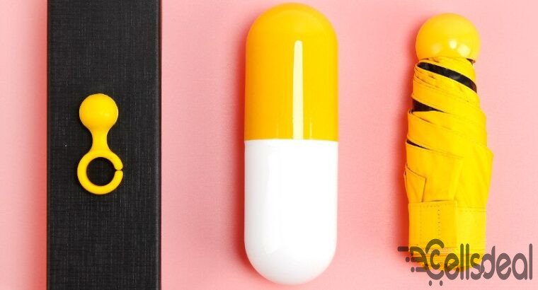 Ladies Capsule Umbrella Yellow 35″