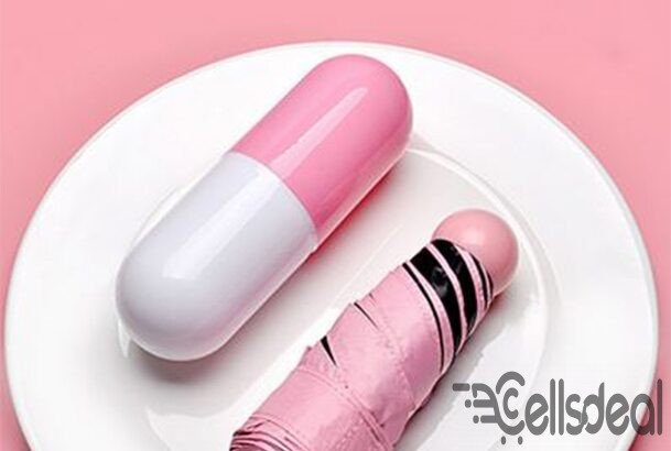 Ladies Capsule Umbrella Pink 35″