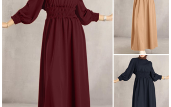 ZANZEA Muslimah Womens Muslim Smocked Long Sleeve