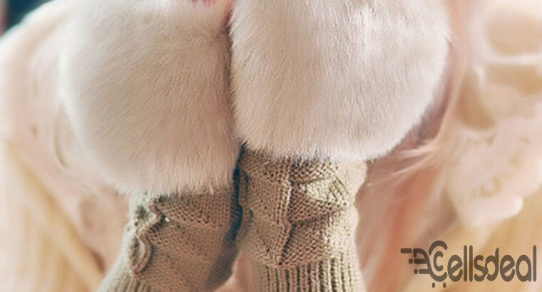 1Pair Fashion Women Faux Rabbit Fur Hand Wrist