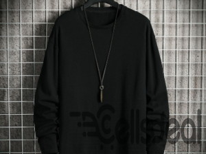 Black Full Sleeve Cotton T-shirt