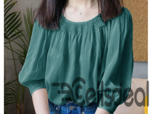 Solid Color Chiffon Shirt for Women