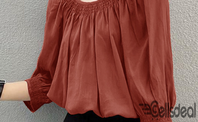 Solid Color Chiffon Shirt for Women