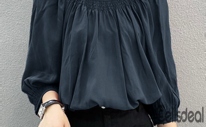 Solid Color Chiffon Shirt for Women