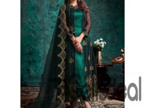 Soft Georgette Semi-Stitched Embroidery Designed