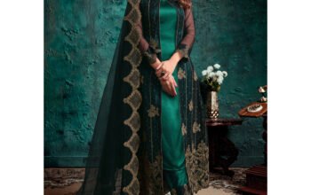 Soft Georgette Semi-Stitched Embroidery Designed