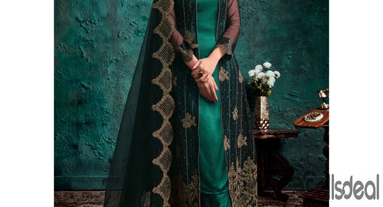 Soft Georgette Semi-Stitched Embroidery Designed