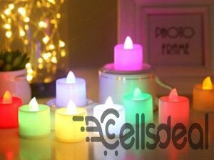 Decorative LED Candles Lamp 6 Pcs- Multi Color-To