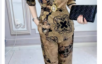 Ice Silk Casual Two-Piece Suit Women’s