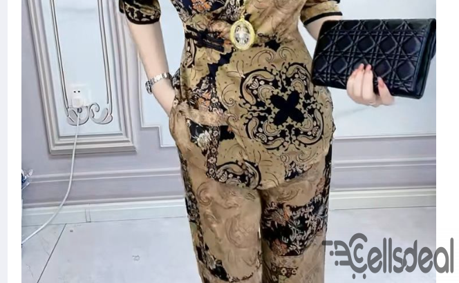 Ice Silk Casual Two-Piece Suit Women’s