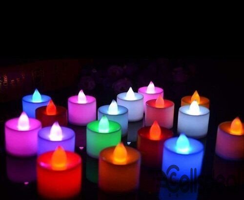Decorative LED Candles Lamp 6 Pcs- Multi Color-To
