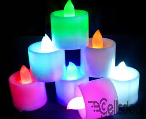 Decorative LED Candles Lamp 6 Pcs- Multi Color-To