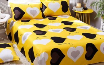 King Size Bedsheet Set with Two Pillow Covers_100%