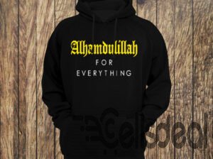 Alamdulillah Hoodie for Men Black